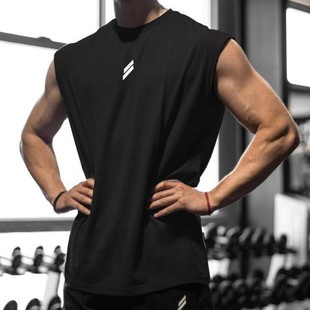 Summer Fitness Sports Mesh Vest Casual Running Training Loose European and American Large Size Breathable Quick-Drying Round Neck Sweatshirt