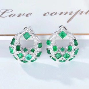 Personalized Colorful 3.34 karat 18k Gold Afghan Natural Emerald Earrings GRC Certificate Fashion Earrings Earrings Drop