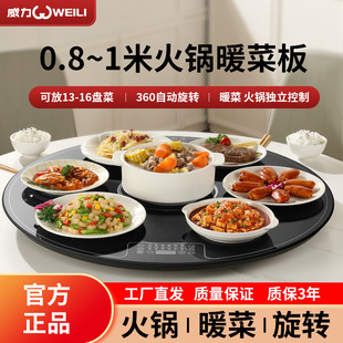 Electric Pottery Stove Hot Pot Food Insulation Board Hot Chopping Board Household Appliance Warm Chopping Board Heating Desktop Turntable