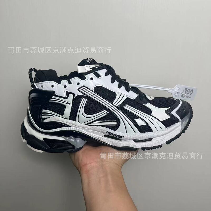 Putian Cross-Border Manufacturer Dad Shoes 7.5 Generation Fashion Balenciaga-Style Sneakers for Men and Women, Casual Shoes with Height Increase, Breathable and Wear-Resistant