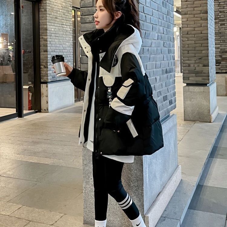 加厚羽绒服女冬季宽松时尚反季清仓面包服2025新款棉服连帽外套