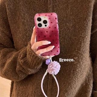 高级感褶皱简约纯色满屏爱心适用iPhone17promax苹果14手机壳1312