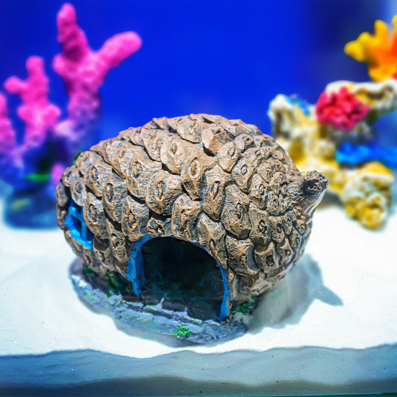 Adorno de Paisajismo para Peceras, Diseño de Piña, Escondite para Reptiles y Hámsteres, Decoración Personalizada para Acuarios, Éxito de Ventas en Xiaohongshu