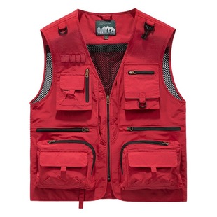 [8512] Foreign trade wholesale mesh quick-drying vest men's leisure outdoor multi-bag fishing photography vest vest