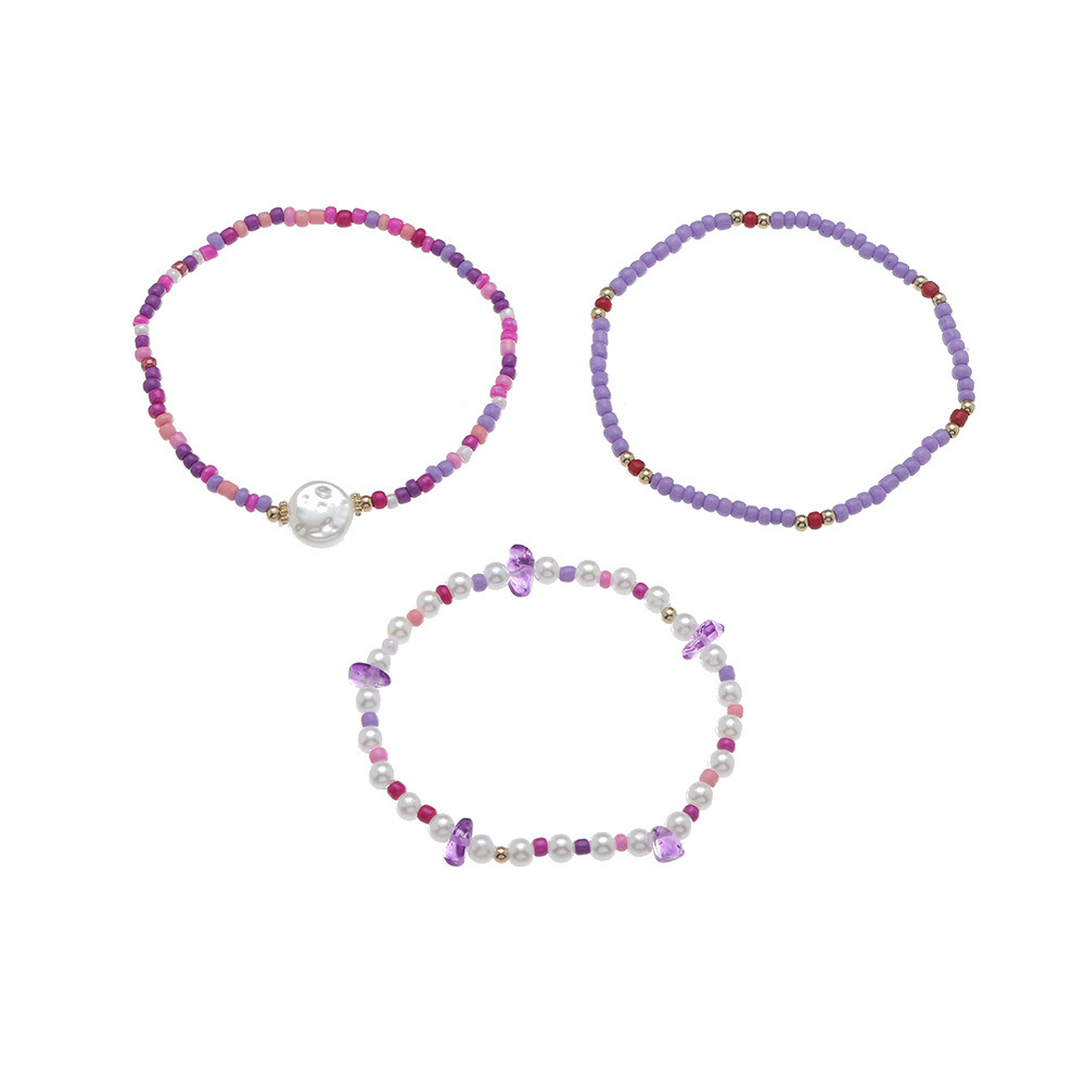 15g Weight Bracelets Classification Beads Chain Material 1 Set Quantity Casual, Daily Occasion Artificial Crystal, Seed Bead Material Geometric Pattern Women's Gender Beaded Design Simple Style Style Simple Style Geometric Artificial Crystal Seed Bead Beaded Women's Bracelets 17