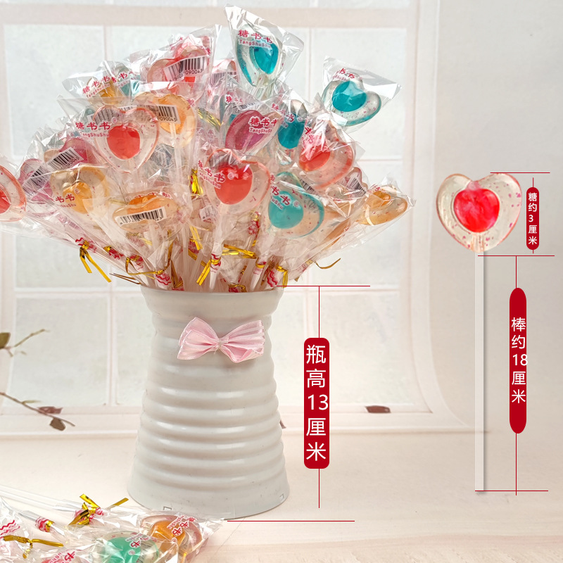 하트 모양 50 개/가방 + 꽃병