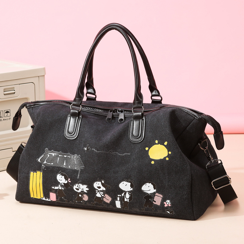 2025 nuevo lindo bolso de mano impresa de gran capacidad bolso de viaje corto para hombres bolso de entrenamiento deportivo casual