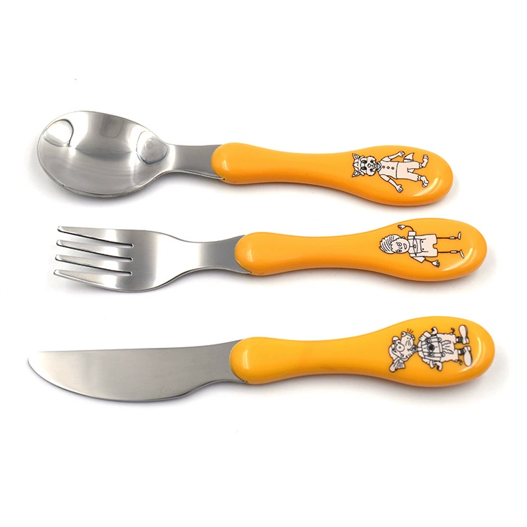 Hot selling gourd handle children's knife and fork spoon set