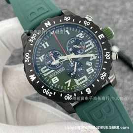 外贸百年牌灵皮带石英跑秒男士计时手表厂家批发腕表欧美名表防水