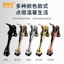 锌合金门定位器随意停脚踏门顶橡胶活动止摆器门挡门碰门阻马蹄