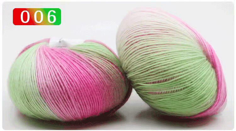 Sección teñido Arco Iris hilo de lana pura color degradado música puntaje medio grueso palo aguja gancho chal sombrero bufanda lana