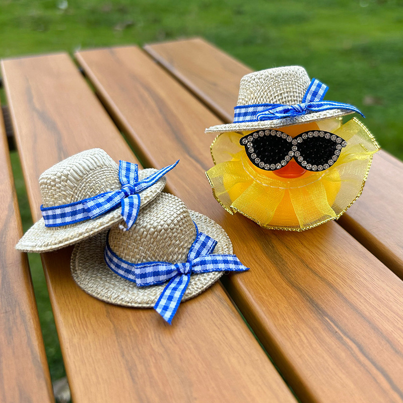 Cross-Border Water Play Little Yellow Duck Accessories Jewelry Ribbon Hat Straw Hat Decoration Little Duck Accessories Milk Tea Gifts Cross-Border Water Play Little Yellow Duck Accessories Jewelry Ribbon Hat Straw Hat Decoration Little Duck Accessories Milk Tea Gifts
