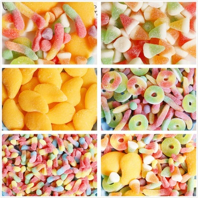 blend flavor Gummy qq Soft sweets Caterpillars Little Bear candy Fruit drop children snacks candy 200g