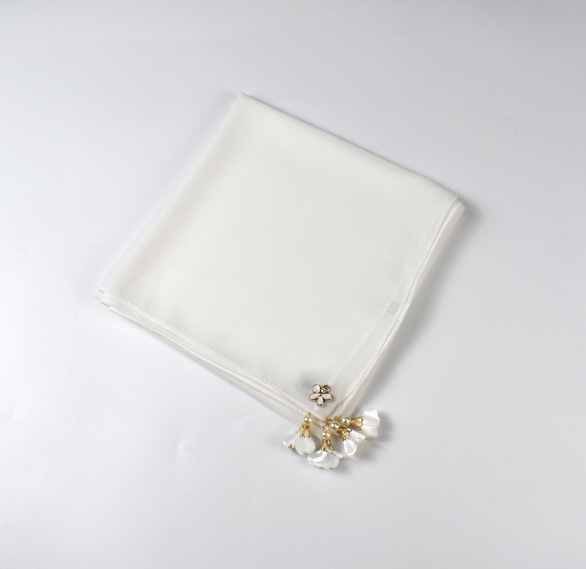 MH030 Pearl Chiffon Square Hijab Scarf from Mariam's Collection5