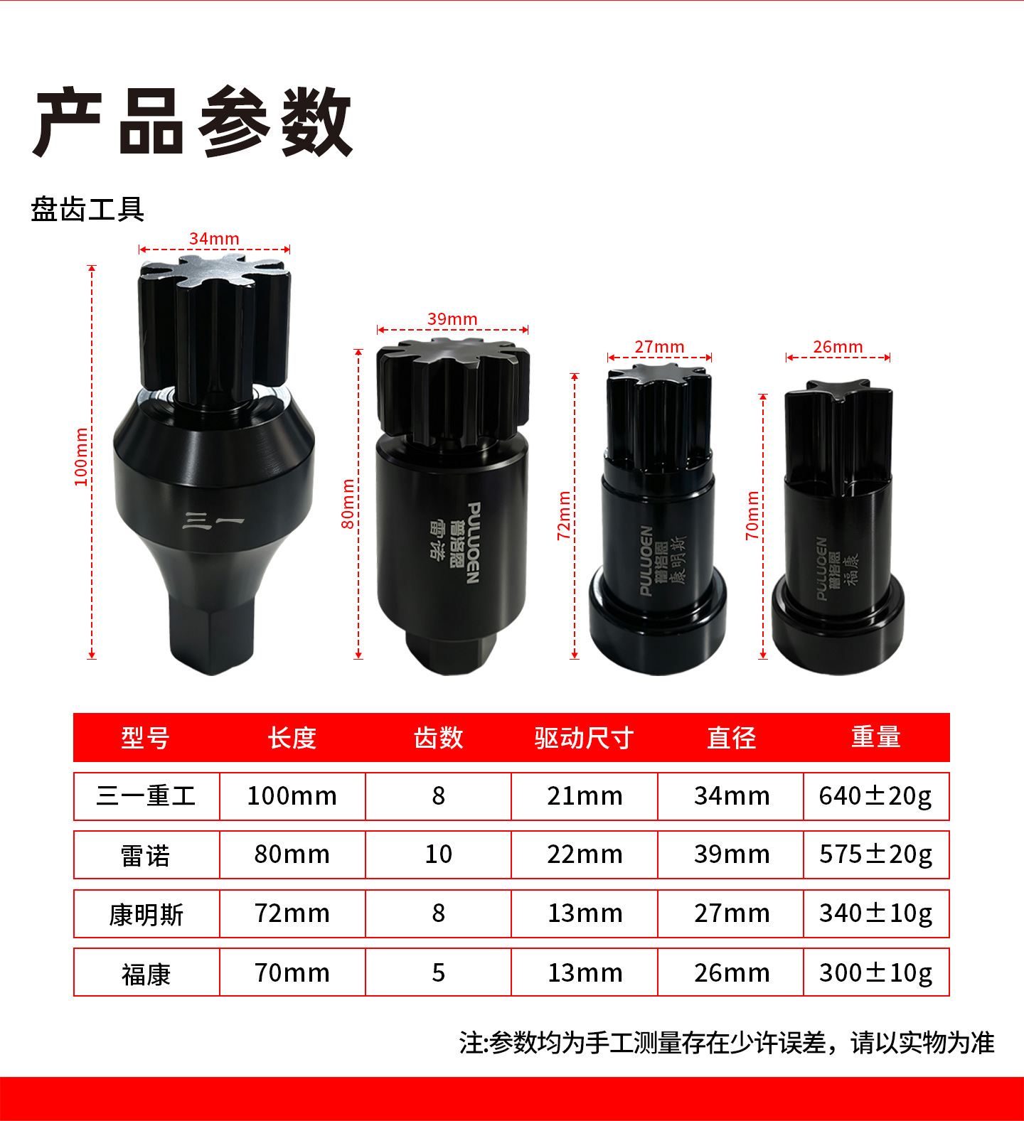Specialized gear socket tool for auto repair suitable for Sany Heavy Industry Renault Cummins Fukang heavy truck engine maintenance