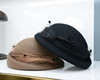 Demi-season hat, retro woolen beret