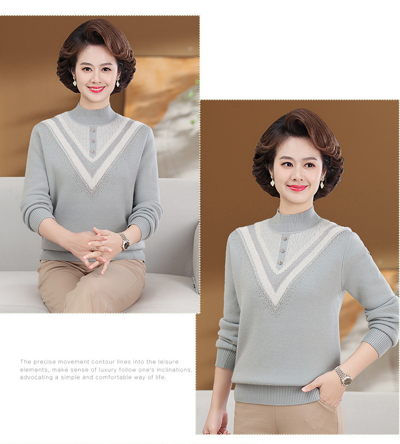 E5897 890K ÁO LEN NỮ TAIRYA MÙA XUÂN THU ĐÔNG TRUNG NIÊN DÀY ẤM THỜI TRANG NỮ G03 SẢN PHẨM MỚI