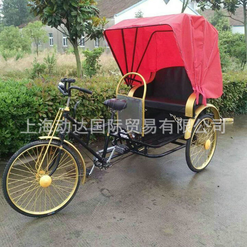 2025年特价优惠出口洛杉矶唐人街人力三轮车 人力黄包车 黄包车