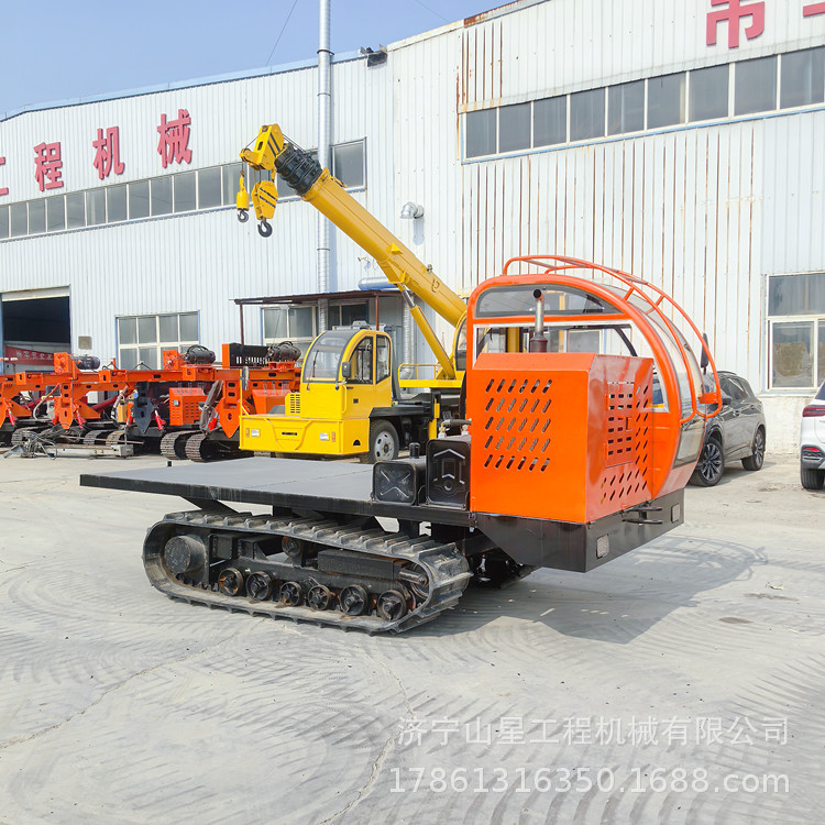 履带运输车履带自卸车 5吨转场橡胶工程履带 水田搬运农用履带车