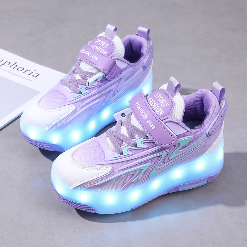 Niños zapatos para niños niños niñas adultos zapatos de vuelo de cuatro ruedas zapatos con ruedas zapatos de patinaje de ruedas de niñas
