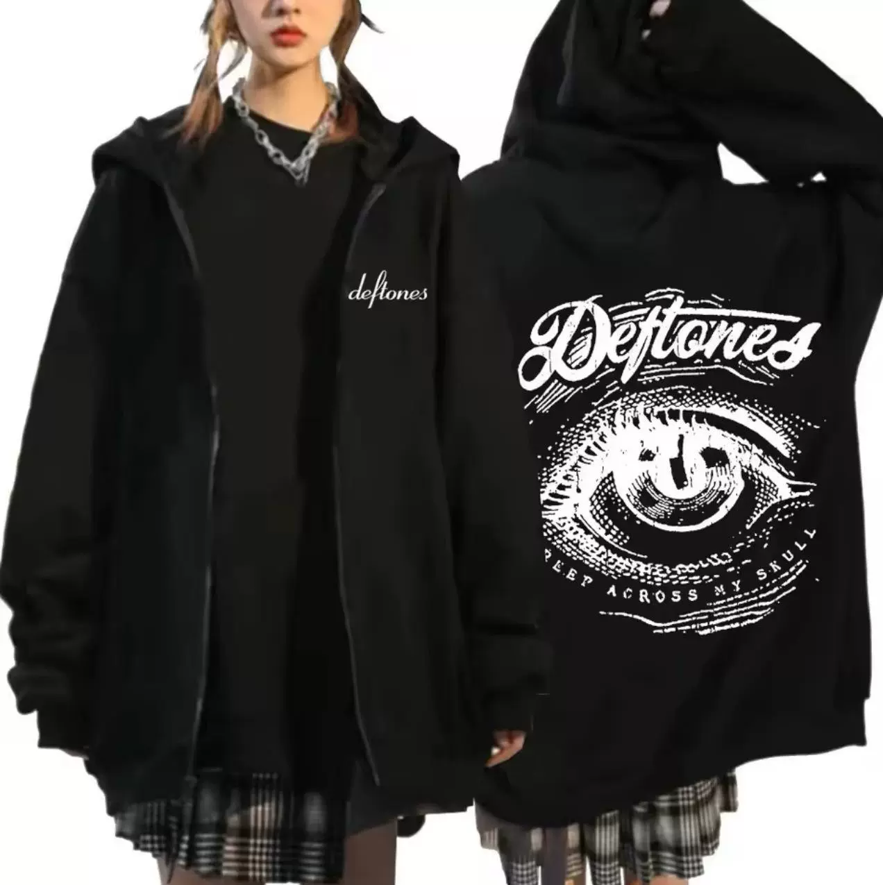 Толстовка (DEFTONES) на молнии, унисекс, цвета разные, размеры S–XXXL