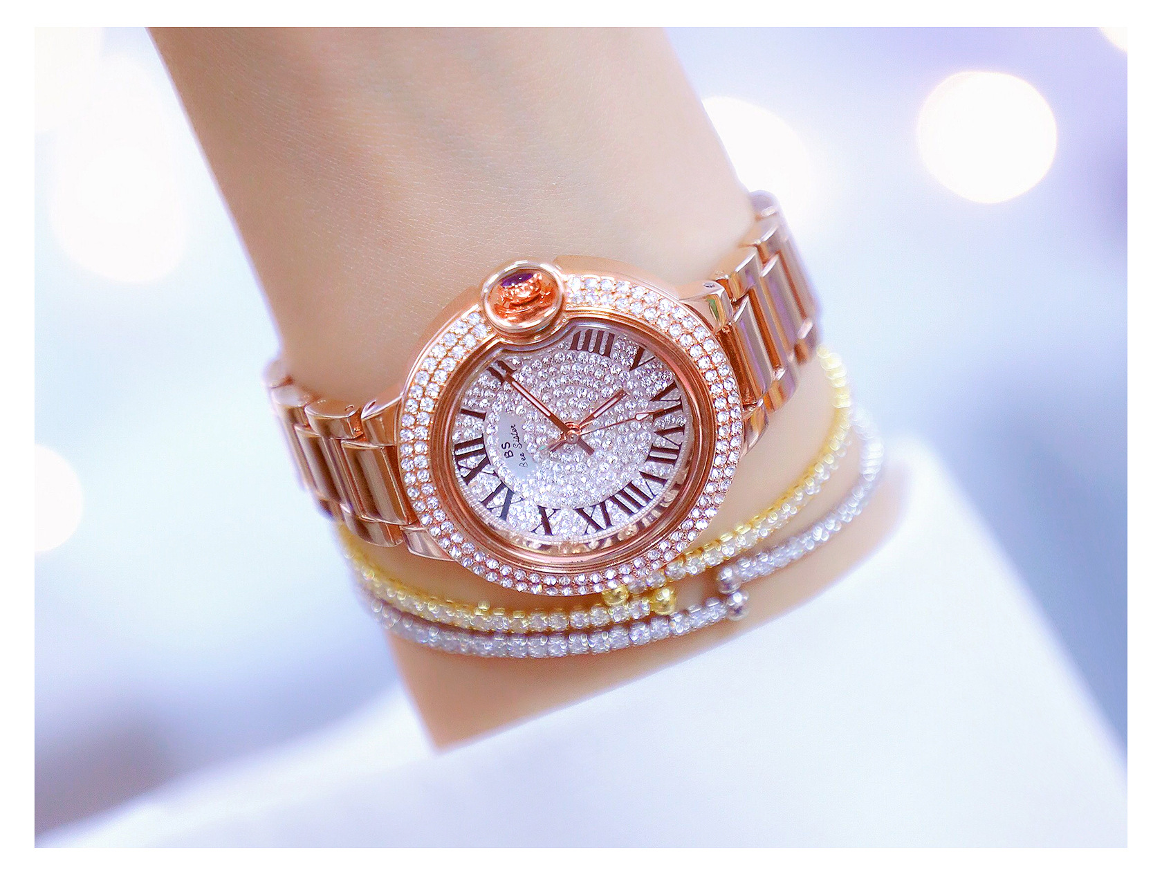 100g Weight Tempered Glass Mirror Material Alloy Strap Material Watch Classification Pointer+Number Display Type Jewelry Buckle Buckle Style Round Dial Shape Casual, Daily Occasion Quartz Movement Solid Color Pattern Women's Gender Simple Style, Classic Style Style Simple Style Classic Style Solid Color Jewelry Buckle Quartz Watch Women's Watches 5