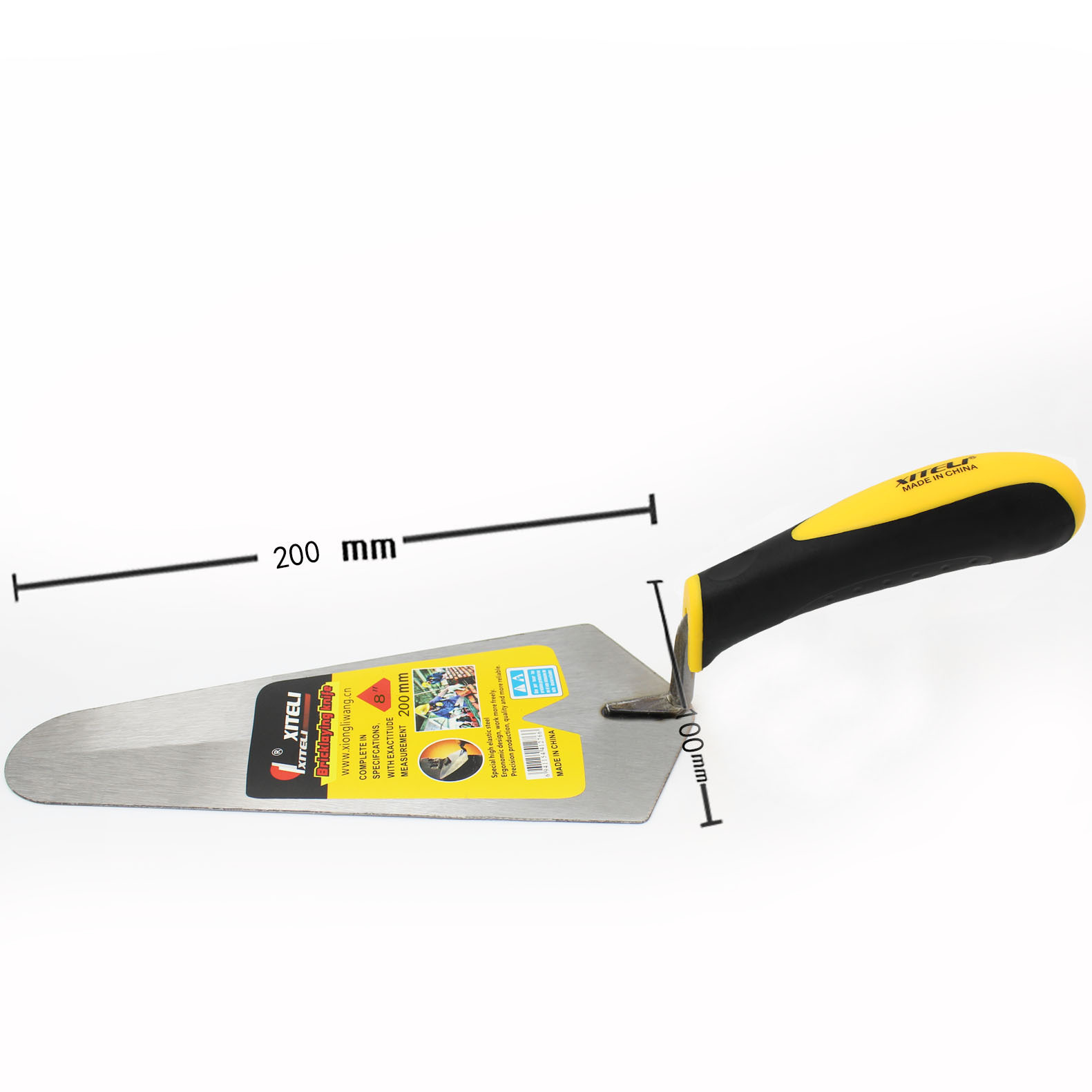 Herramientas directas de fábrica melocotón cuchillo de colocación de ladrillo al por mayor soporte de paleta cuchillo de azulejo de cabeza redonda puntiaguda ovalada