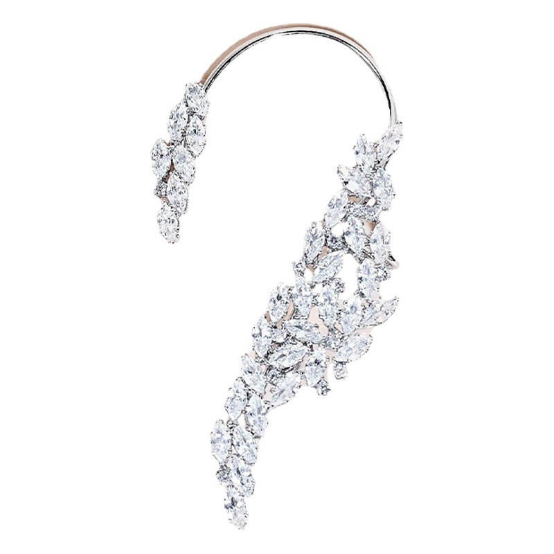 European and American new zircon earrings fashion elegant bridal wedding full diamond earrings all-matching jewelry earrings