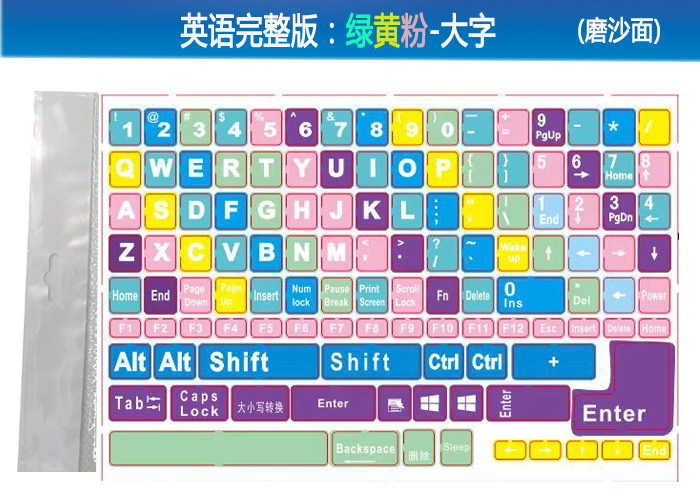 Calcomanía a Color para Teclado de Computadora Portátil de PVC Autoadhesiva image 30