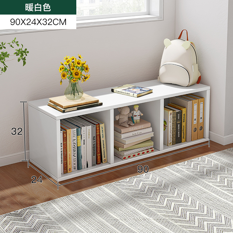Estantería Estante de piso Estante de piso Estante de libro corto Dormitorio Combinación libre Gabinete de rejilla Ventana salediza Gabinete de almacenamiento de balcón Armario de almacenamiento