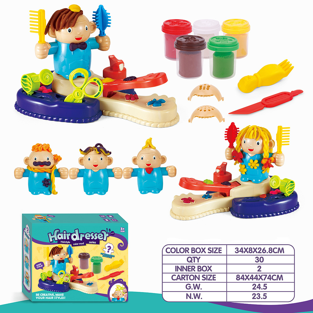 [Transfronterizo] Juego de molde de plastilina de arcilla ultraligera de bricolaje de arcilla de color para niños