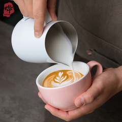 304 Stainless Steel Thickened Latte Art Mug with Slanted Spout, Perfect for Frothed Milk—Includes a Matching Set of Latte Art Jugs and Pots