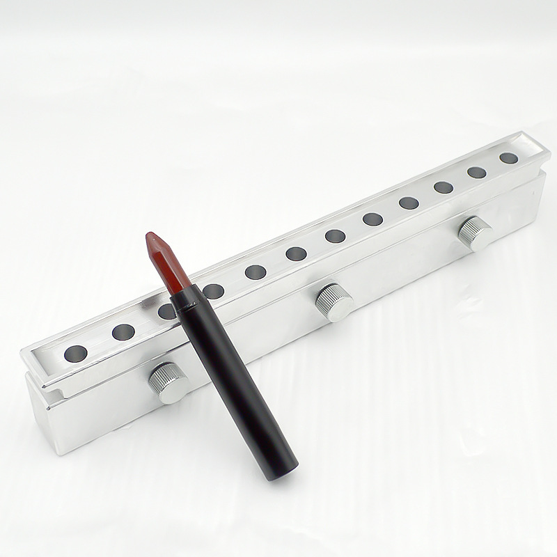 厂家来样做口红唇笔灌装铝模具 唇线口红笔唇膏笔12孔模具厂家