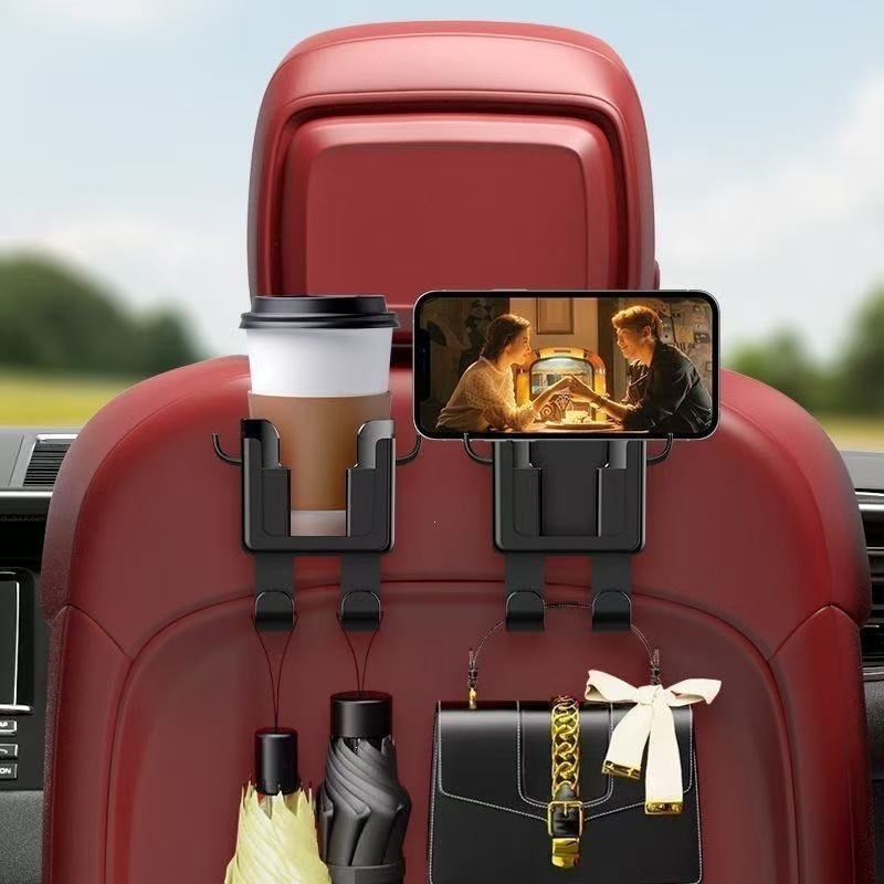 Car seat back hook, interior accessories, cup holder, phone holder, car seat storage, cross-border