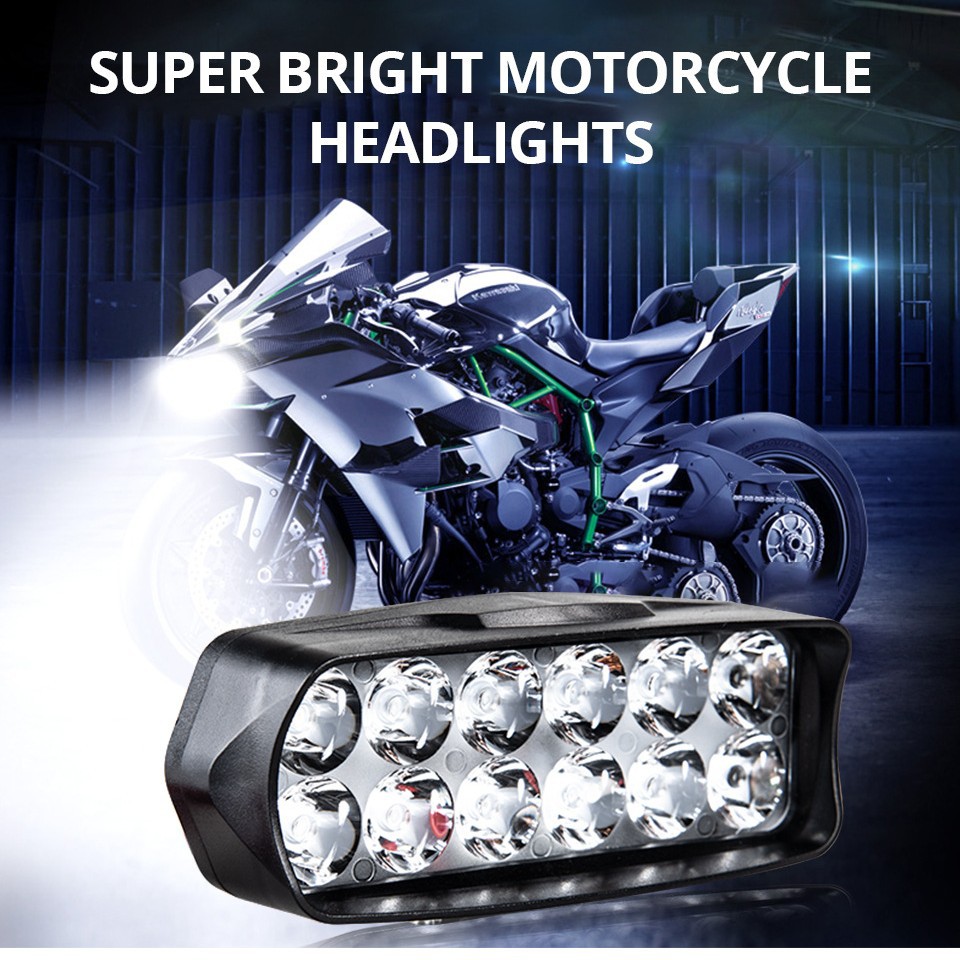 Motocicleta coche eléctrico Super brillante faro 8 perlas/12 perlas/16 perlas bombilla proyector externo LED modificado faro