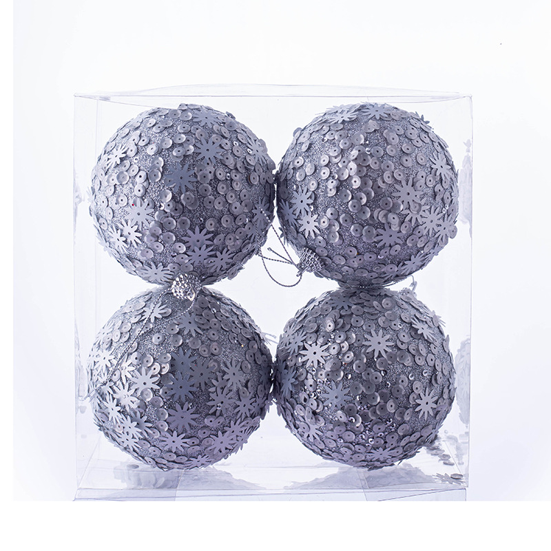 Árbol de navidad de plata suministros de navidad 10CM de espuma de navidad bola de navidad decoración del hogar colgante festival bola colgante de BRICOLAJE colgante