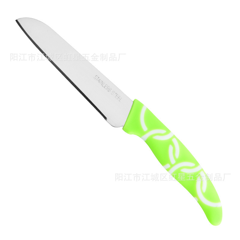 Cuchillo de frutas de acero inoxidable con cubierta de cuchillo de fábrica Yangjiang venta directa cuchillo al por mayor cuchillo casero cuchillo de peeling de frutas portátil