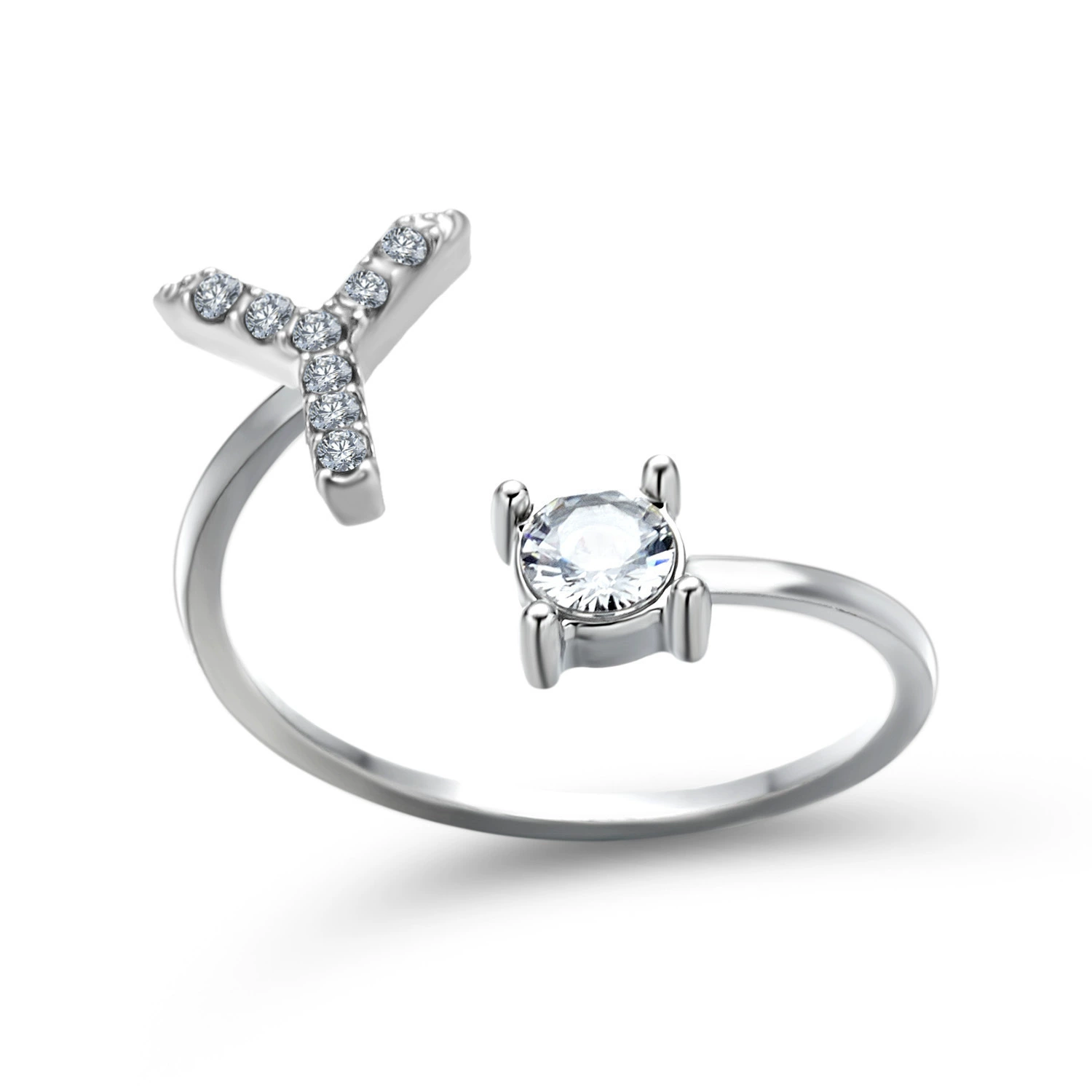 (Cross-border trading), ring, creative adjustable one size accessory with letters