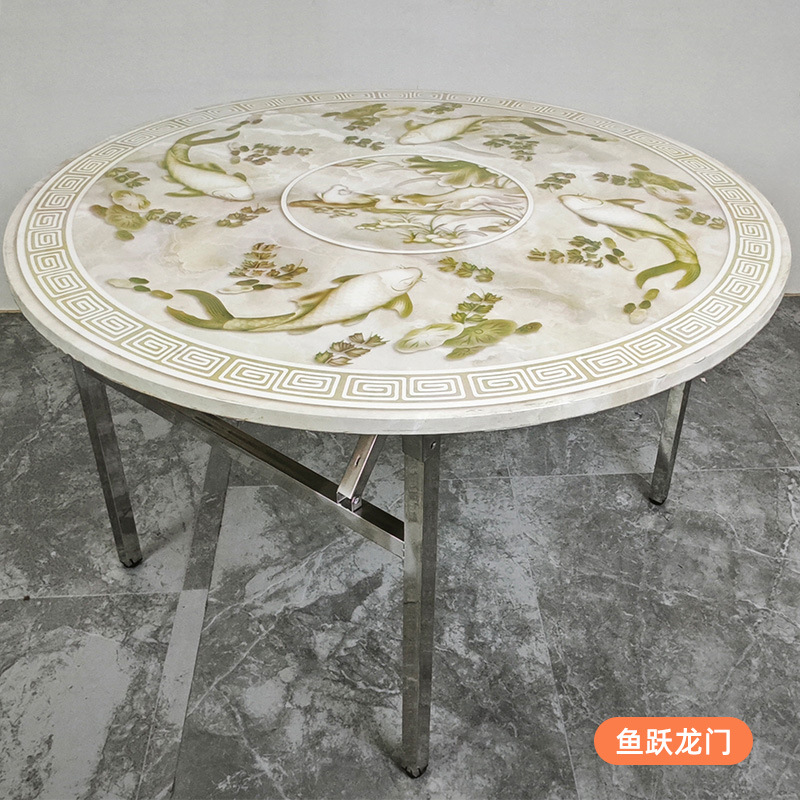 Yuyue Longmen 1m (3D 패턴 스테인레스 스틸 내부 접이식 테이블)