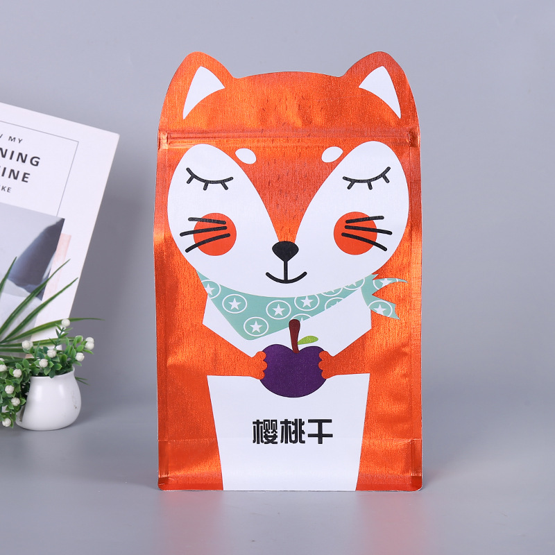 批发八边封异形袋 铝箔自封狗粮包装袋 樱桃干密封袋可定 制图案