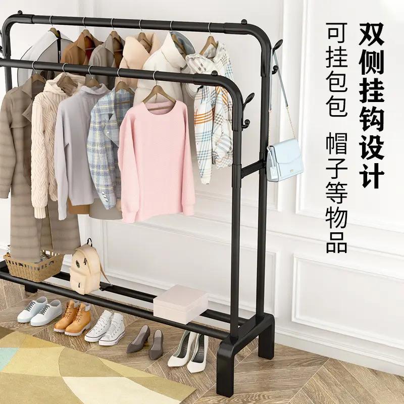 percha de ropa tipo piso para uso doméstico de alto grado colgar prendas de ropa rack varilla telescópica especial para balcón edredón