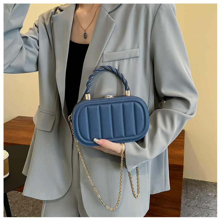 Women's Twisted Handle Chain Shoulder Crossbody Bag, Elegant Style_voghion.com