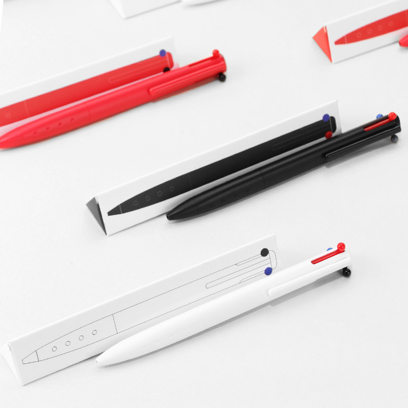 Three-color gel pen note-taking special multi-color one module pen multi-functional black pen red pen stationery in stock wholesale