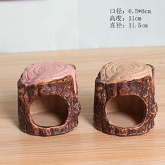Forest style ceramic hamster nest, high imitation wood gold wire bear nest, summer cooling and refreshing ceramic nest 1131