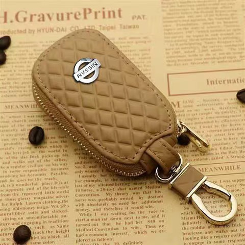 Genuine Leather Universal Car Key Bag Universal Men's and Women's Car Remote Control Protective Cover Korean Personalized Keychain