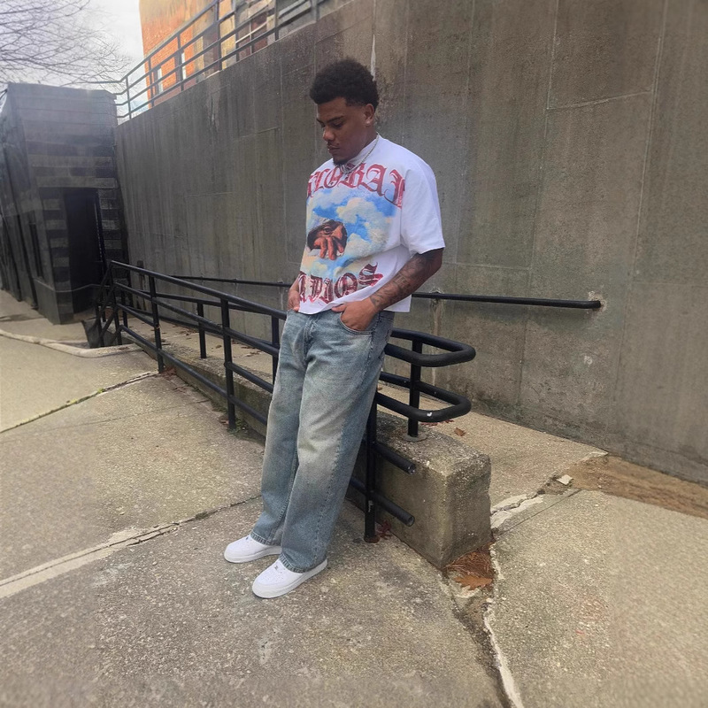 Y2K American Rock Short Sleeve Cotton T-Shirt Art Print Design Round Neck Crop Top