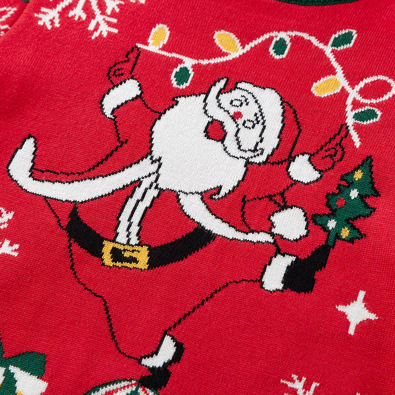 Fábrica de fuentes nuevos niños europeos y estadounidenses suéter de Papá Noel niños y niñas dibujos animados Jacquard top top jersey