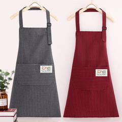 Cotton fabric coarse fabric adjustable elastic apron with adjustable neck tie stylish waist wrap factory wholesale