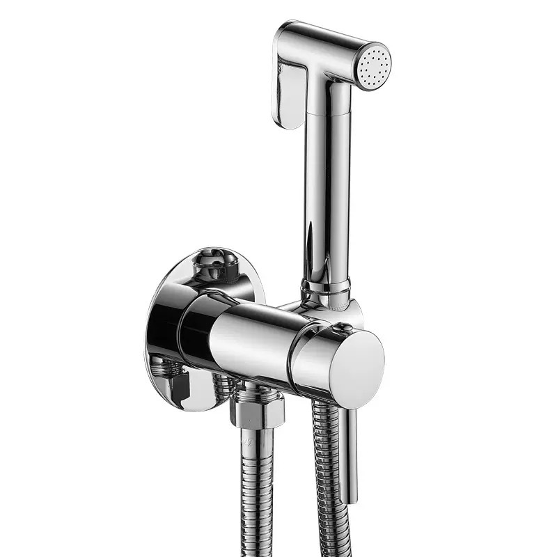 Bidé de cobre oculto para montaje en pared con pistola pulverizadora de alta presión, grifo de inodoro preinstalado para agua fría y caliente, transfronterizo