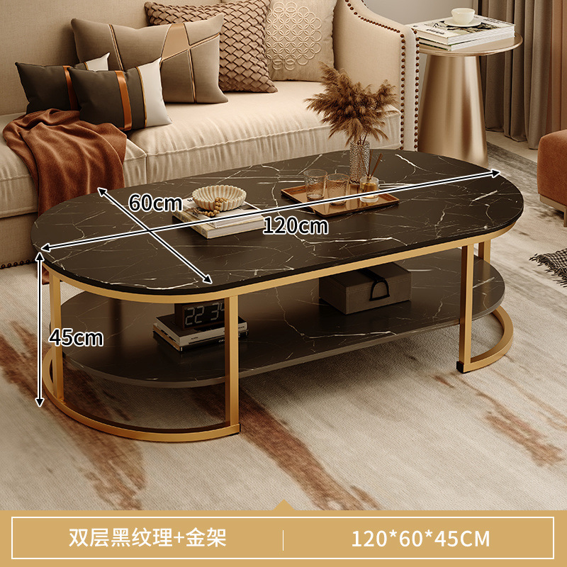 Mesa de centro Sala de estar Mesa de doble capa para el hogar Mesa lateral de sofá Casa de alquiler de apartamento pequeño nórdico simple Mesa de centro Balcón Mesa de té